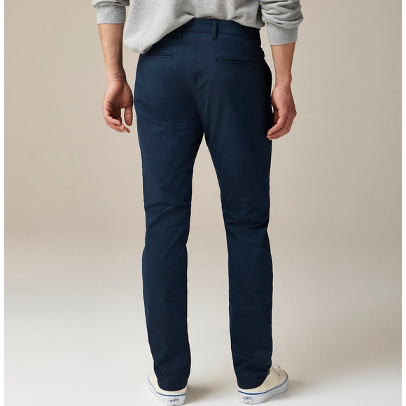 J.Crew 484 Slim Fit Tech Pant Stretch Comfort Navy Blue Mens W32 L34 NWT - Picture 2 of 13